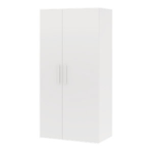 Ensemble de rangement modulable CICERO blanc mat 2 caissons avec portes et tiroirs