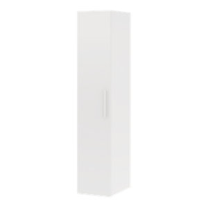 Meuble de rangement modulable CICERO blanc mat 40 cm avec 2 barres de penderie chromées