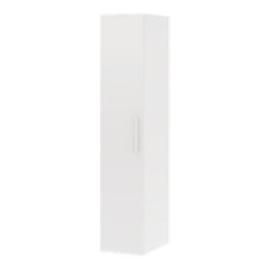 Meuble de rangement modulable CICERO blanc mat 40 cm avec 2 étagères et tringle de penderie