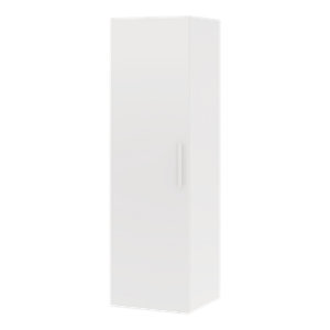 Meuble de rangement modulable CICERO blanc mat 60 cm avec 2 étagères et tringle de penderie