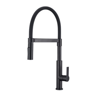 Mitigeur haut avec douchette extractible H.41 cm noir mat