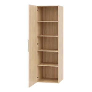 Dressing CICERO chêne avec porte + pack 2 - H. 200 x L. 60 x P. 55 cm