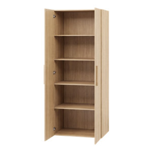 Dressing CICERO chêne avec portes + pack 2 - H. 200 x L. 80 x P. 55 cm