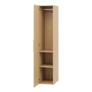 Dressing CICERO chêne avec porte + pack 3 - H. 200 x L. 40 x P. 55 cm