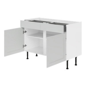 Meuble bas de cuisine ACASUS gris mat - L.120 x H.87 x P.57 cm