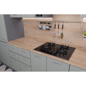 Crédence stratifié effet bois clair 244 cm x 60 cm épaisseur 8 mm