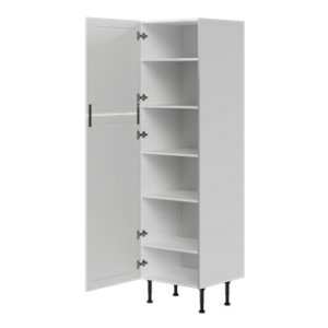 Colonne de rangement de cuisine 2 portes ACASUS gris mat H.201 x L.60 cm x P.57 cm