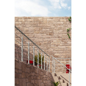 Kit garde-corps 2 mètres aluminium gris clair finition mat