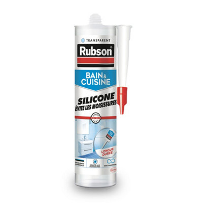 Mastic Bain & Cuisine Pure Silicone Anti-moisissures Transparent, 280 Ml