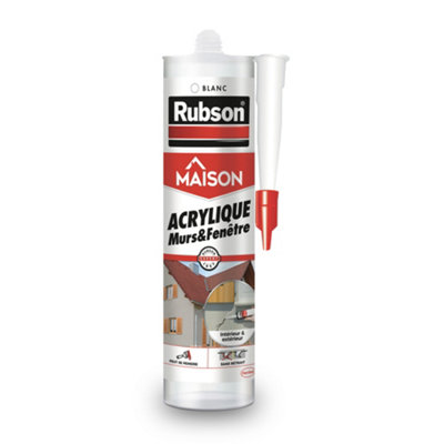 Mastic Acrylique Murs & Fenêtres, Coloris Blanc Cartouche 280 Ml