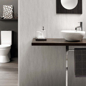 Lambris PVC gris cendré l. 37,5 cm x L. 2,60 m