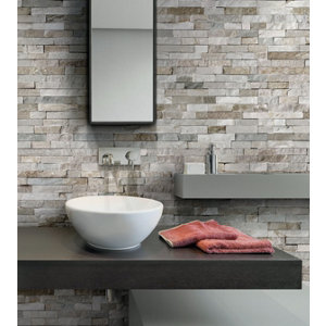 Lambris PVC imitation pierre de parement l. 37,5 cm x L. 2,60 m