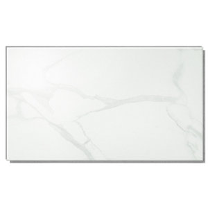 Dalle PVC TREVISO GLOSS GV 37,5x65 cm blanc brillant rainure et languette