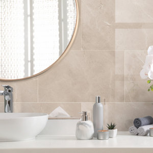 Dalles murales  PVC beige brillant GLOSS GUST 75x45 cm, imperméables et résistantes