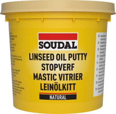 Mastic vitrier non durcissant Soudal 1kg - vue 1