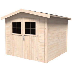 Abri de jardin en bois HENRI 5,36 m² - Dim. hors tout : L. 2,30 x P. 2,34 x H. 2,12 m