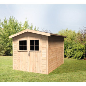 Abri de jardin en bois HENRI 5,36 m² - Dim. hors tout : L. 2,30 x P. 2,34 x H. 2,12 m