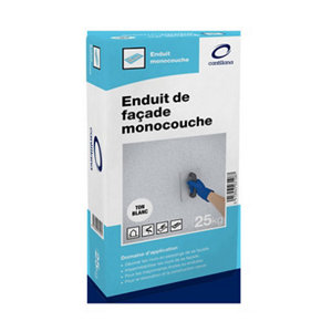 Enduit de façade monocouche ton blanc - 25 kg