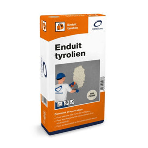 Enduit tyrolien de parement et décoration hydraulique ton pierre - 25 kg