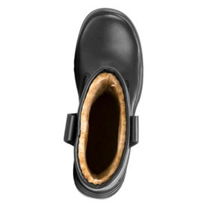 Botte "PERLITE " multi secteurs en cuir fourrée noire -taille 41