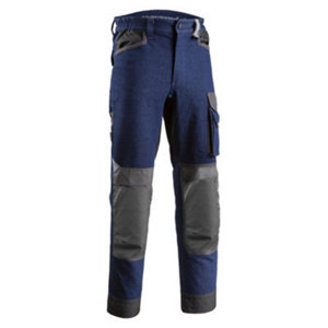 Pantalon multipoches bleu et noir TELICA taille 40-42