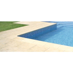 Angle entrant en granulats de matière naturelle béton beige aspect vieilli 500x330x40 mm