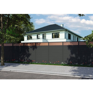 Lame aluminium gris H. 20 x L. 183 x EP. 2,4 cm "Almo"