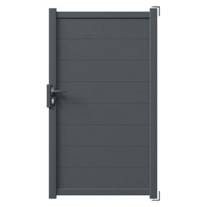 Portillon en aluminium L. 100 x H. 175,8 cm "Almo"