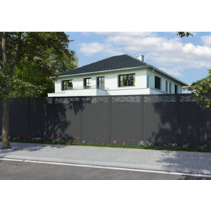 Panneau en aluminium 5 lames L. 180 x H. 100 x EP.2,4 cm "Almo"