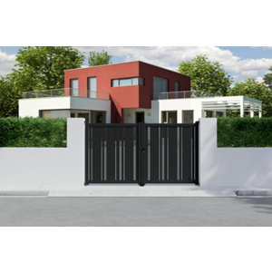 Portail battant en aluminium "BAHIA" - 3M H1,7 M