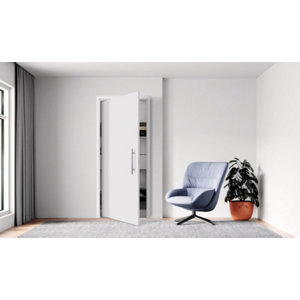 Bloc-porte avec porte pivotante blanche - H. 204 x L. 73 cm