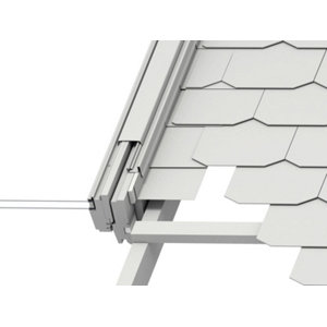 Raccord d'étanchéité EDN CK02 gris pour fenêtre de toit haut. 78 x larg. 55 cm