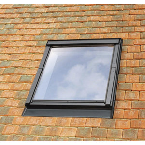 Raccord d'étanchéité EDP SK06 gris pour fenêtre de toit haut. 118 x larg. 114 cm 