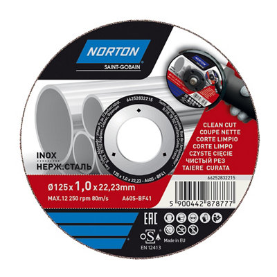 Disque de coupe métalinox Norton 125x1x22 2 mm - vue 2