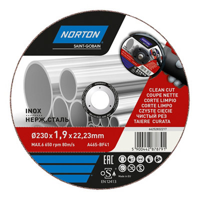 Disque de coupe métalinox Norton 230x1 9x22 2 mm - vue 2