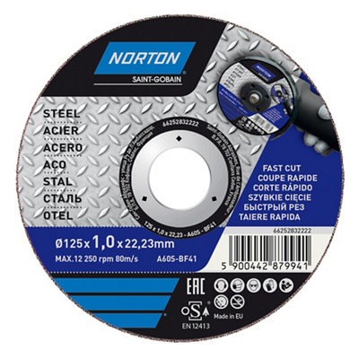 Disque de coupe métal Norton 125x1x22 2 mm - vue 2