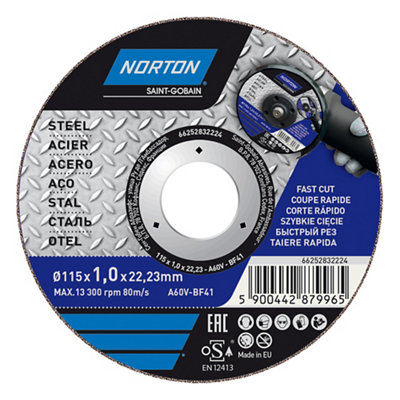 Disque de coupe métal Norton 115x1x22 2 mm - vue 2