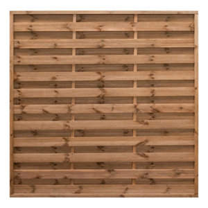 Panneau de clôture en bois - : H. 1,80 x L. 1,80 m