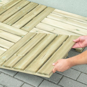 Dalle en bois "Durance" 40X40 40MM