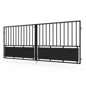 Portail métal battant noir CASTEL - 120 x 350 cm