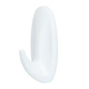 2 crochets en plastique blanc petit modèle