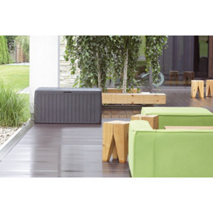 Coffre de jardin gris anthracite - 280 L