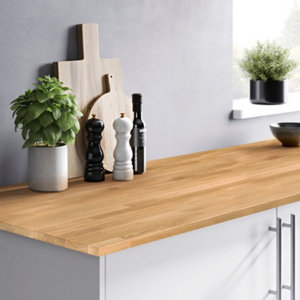 Plan de travail bois de chêne massif  L.180 x P.62 x EP.40 mm