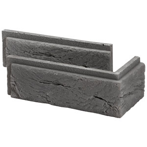 Lot de 12 angles en béton allégé "Boston" - l. 22,2 x Ép. 8 à 21 mm