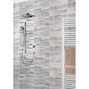 Carrelage mural "Cosmos" gris - l. 25 x L. 40 cm