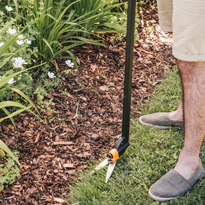 Cisaille à gazon - Tête rotative - Long manche