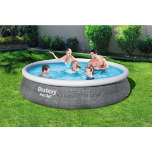 Piscine 3,96 m x 84 cm Couleur: Rotin gris
