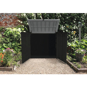 Coffre de rangement extérieur XL en polypropylène noir/gris - 1200 L