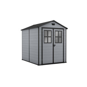 Abri de jardin gris "MANOR 68" - D. ext : L. 186 x l. 237 x H. 227 cm