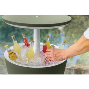 Table de cocktail isotherme gris anthracite "Cool Bar" - 30L
